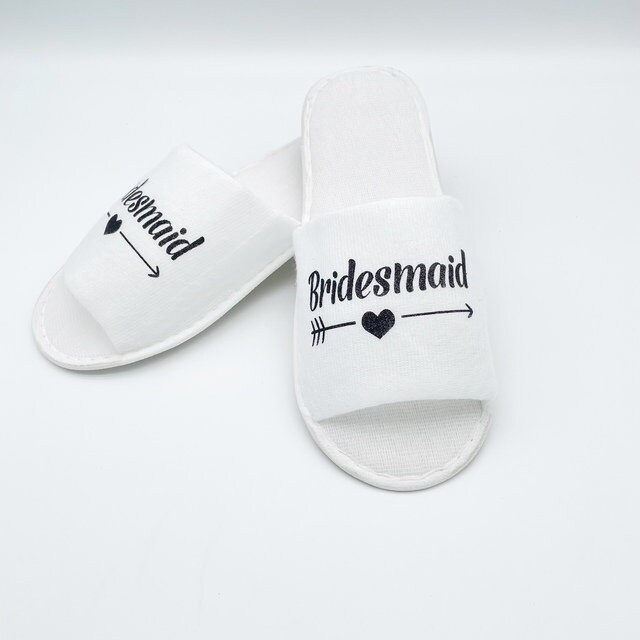 Black Style 1 Pair Bridesmaid Slippers bridal Slippers wedding