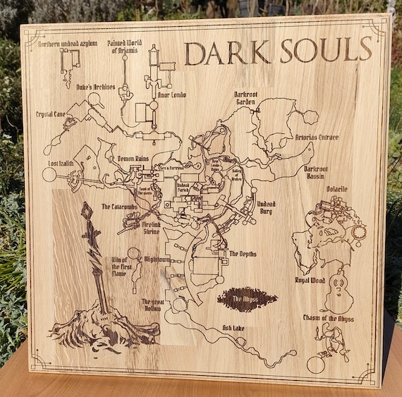 Map: Dark Souls + DLC. - Etsy Israel