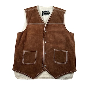 Sears The Leather Shop スエードベスト ブラウン2XLボア Sears Leather Shop - Etsy