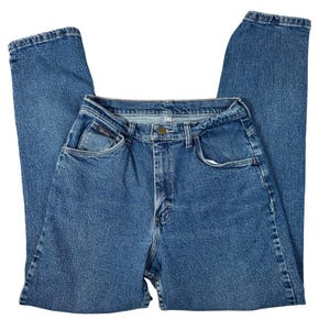 Wrangler 90s Mom High Rise Straight Leg Jeans Blue Denim Vintage Western image 1