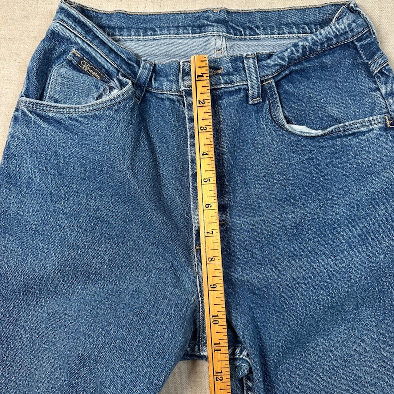 Wrangler 90s Mom High Rise Straight Leg Jeans Blue Denim Vintage Western image 6