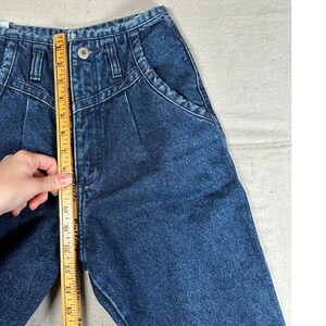 Wrangler Vintage 90s High Rise Pleat Dark Wash Denim Jeans Western Bareback 25 image 6