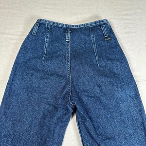 Wrangler Vintage 90s High Rise Pleat Dark Wash Denim Jeans Western Bareback 25 image 4