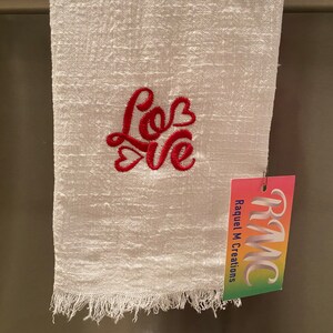 Handmade Cheesecloth Napkins with embroidery text
