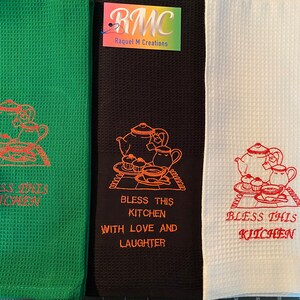 Embroidery kitchen towels