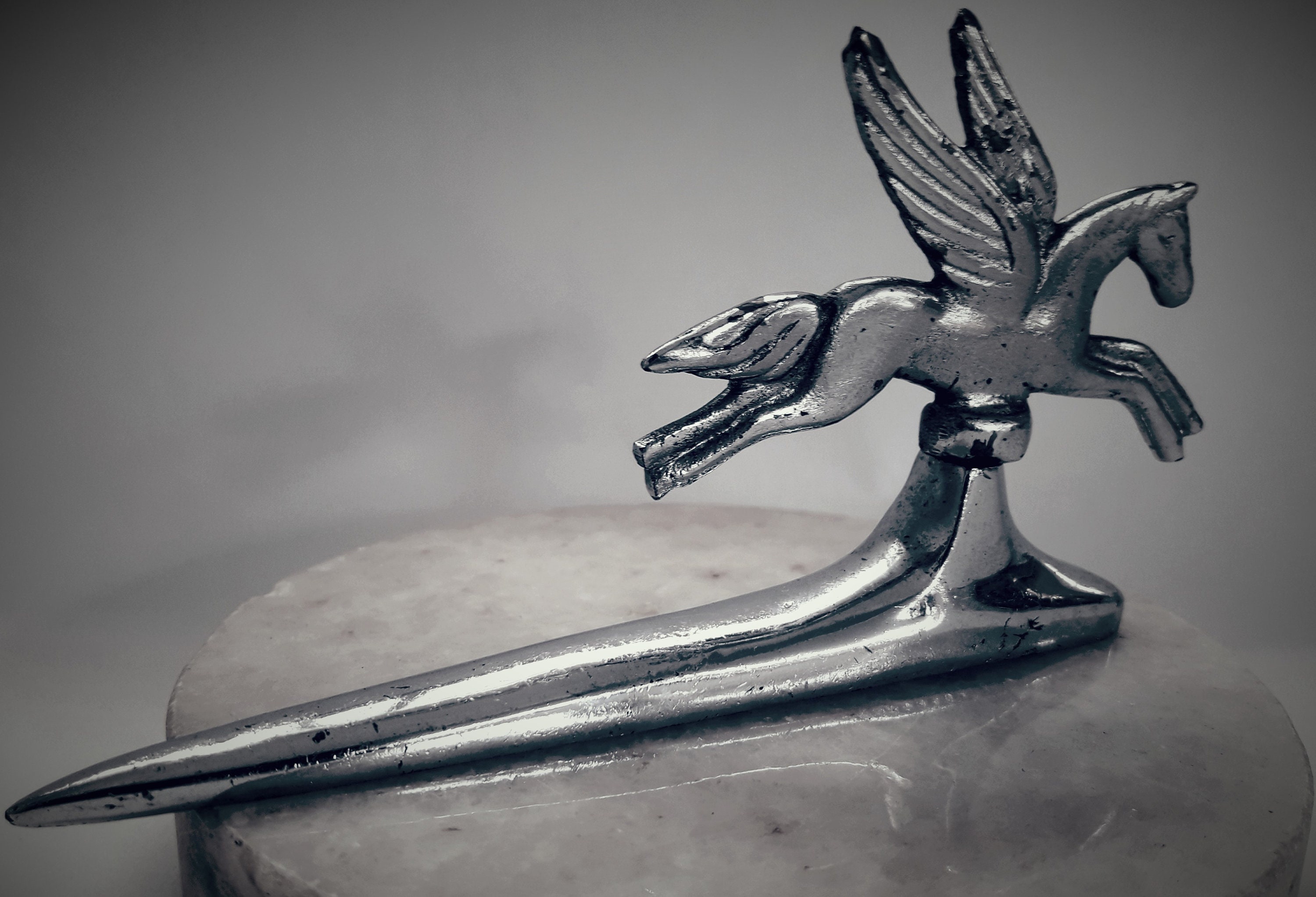 Rare Winged Horse Pegasus ornament. Emblem. Car Macot. Etsy