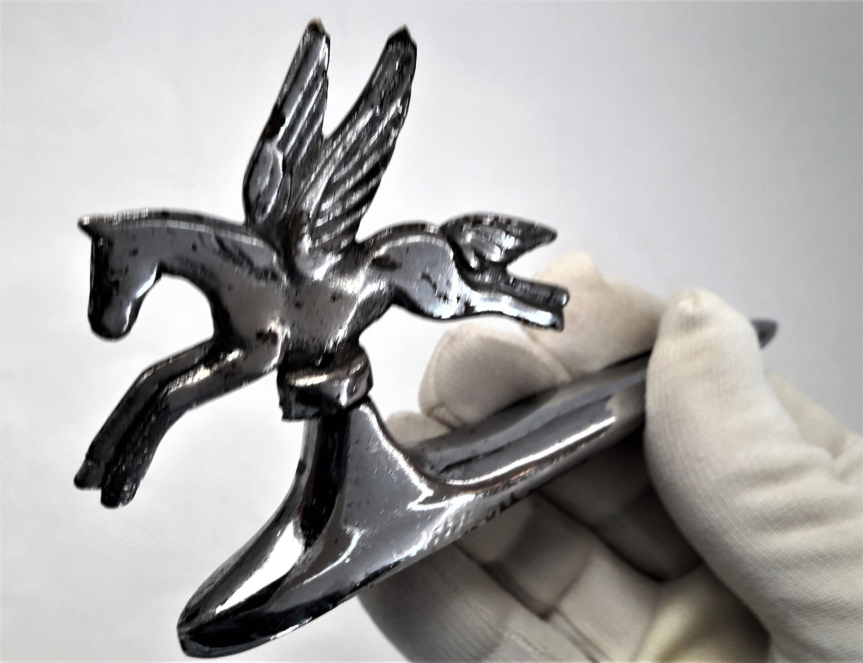 Rare Winged Horse Pegasus ornament. Emblem. Car Macot. Etsy