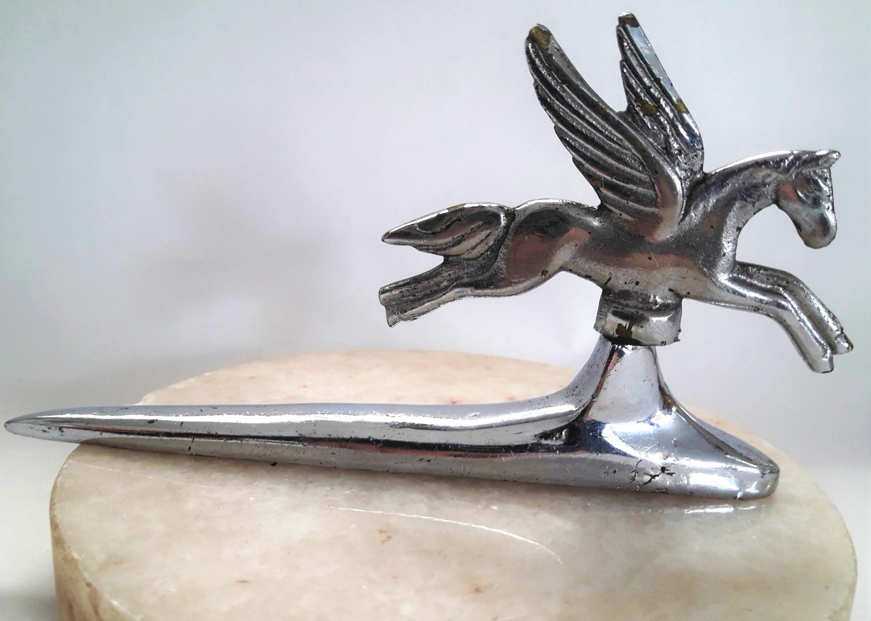 Rare Winged Horse Pegasus ornament. Emblem. Car Macot. Etsy
