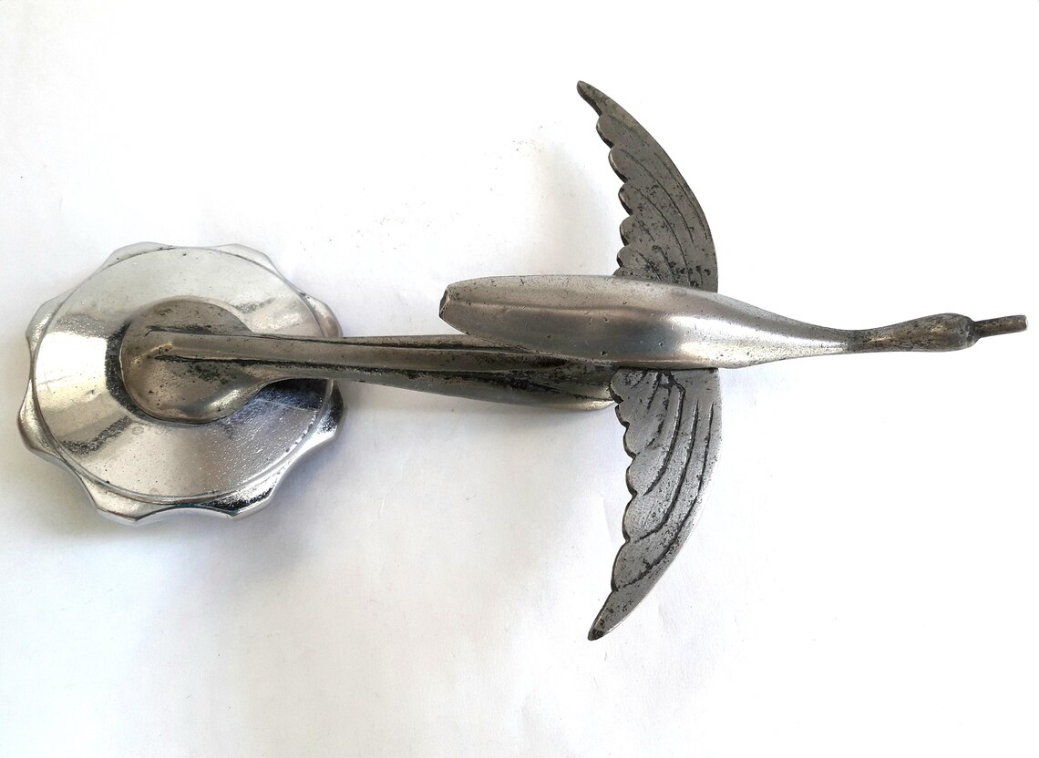 Very Rare Hood Ornament Art Deco Goose Winds OF 20s. BADGE. Etsy
