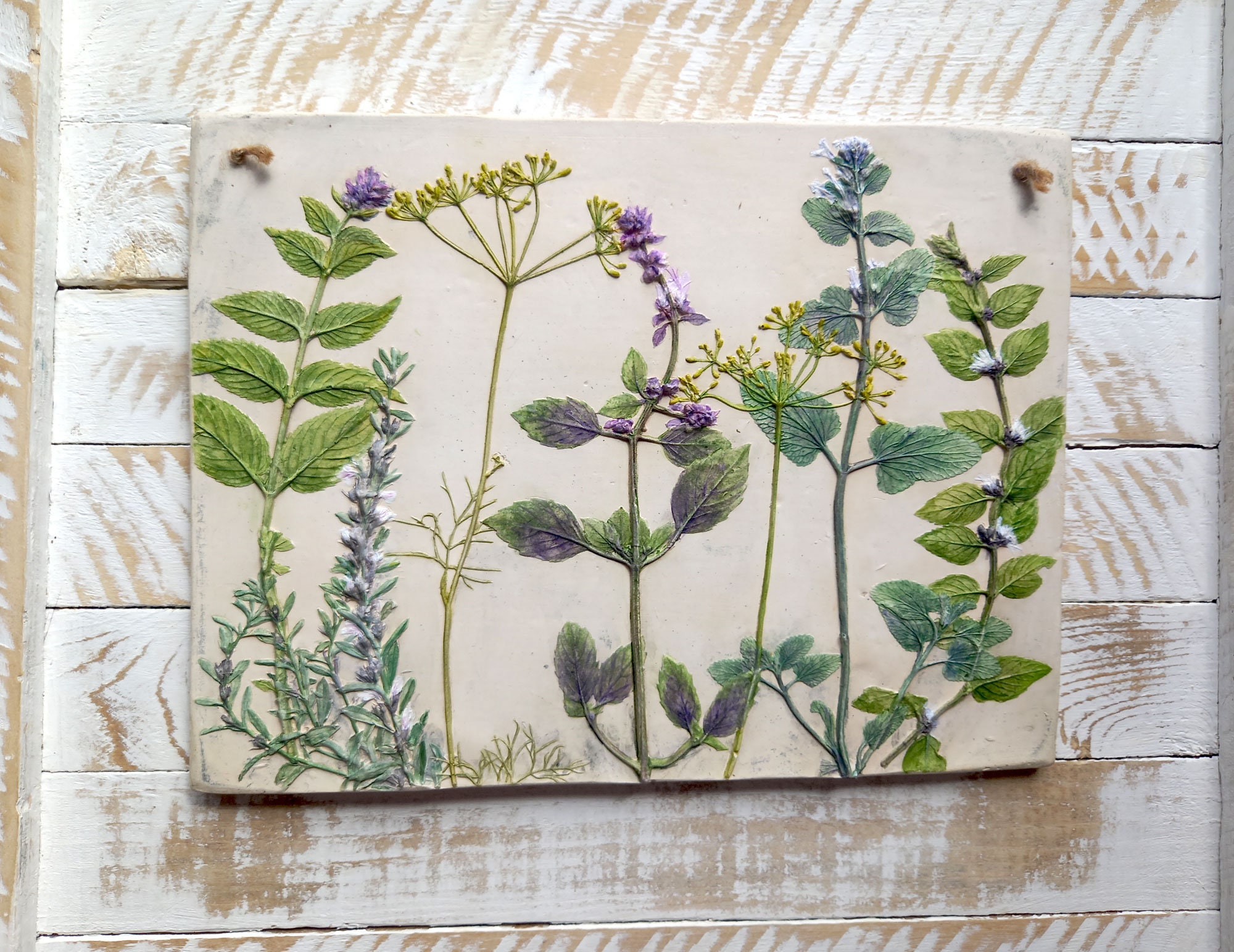 Botanical wall art / Home decor wall art / Plaster wall Etsy