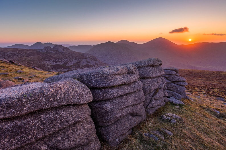 Slieve Binnian Sunrise Mourne Mountain Landscape Photograph Etsy