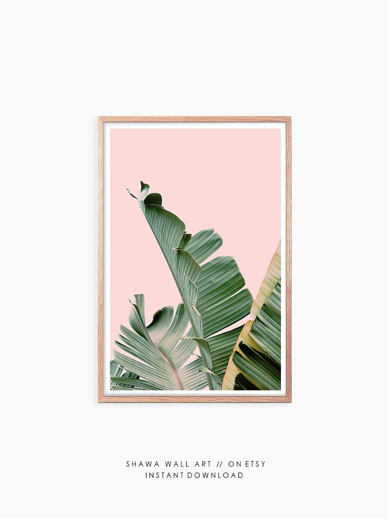 Tropical Wall Art Banana Leaf Art Banana Leaves Leaf Print Etsy