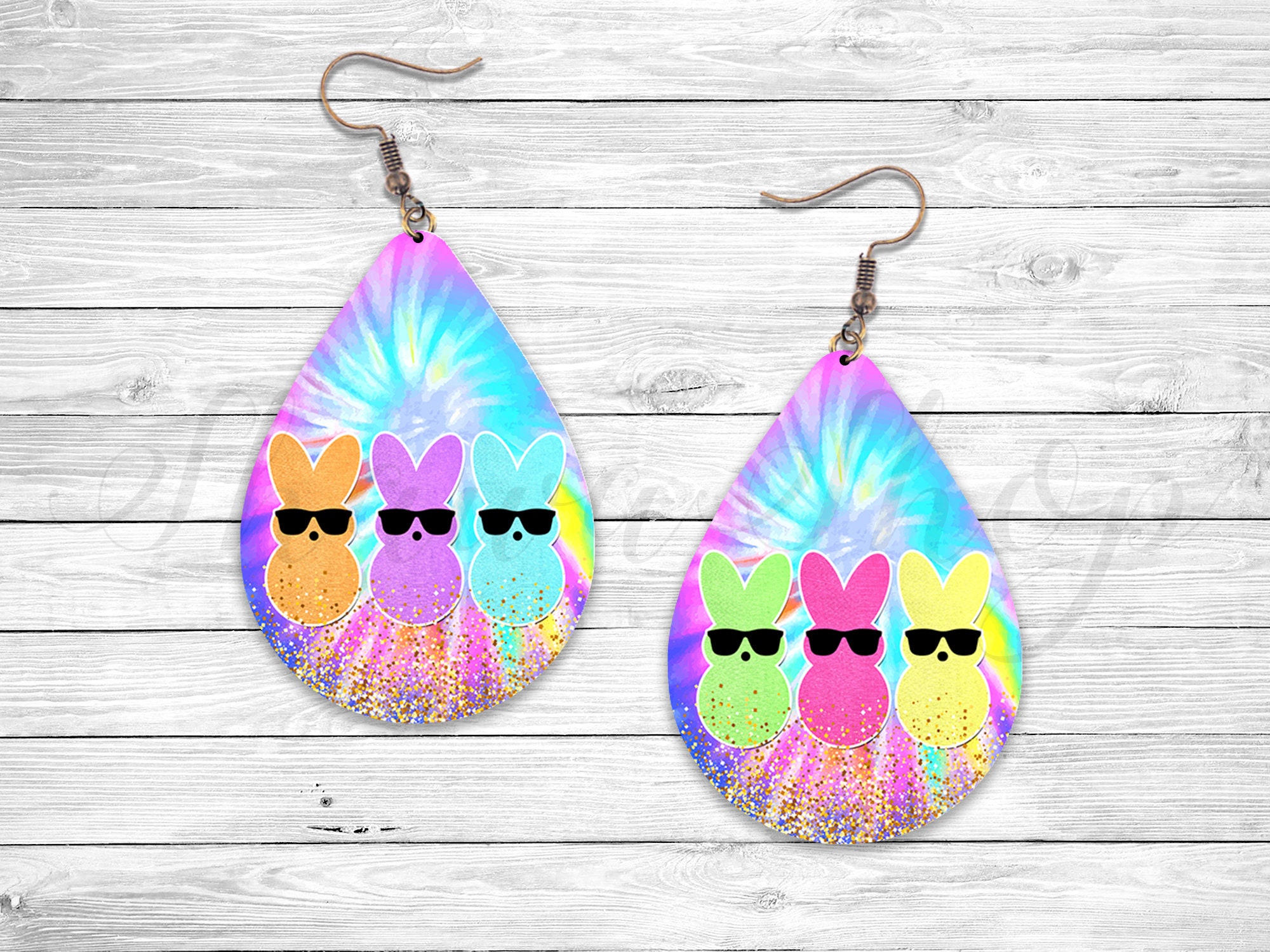Easter Bunny, Peep Earring, Sublimation Earring Designs