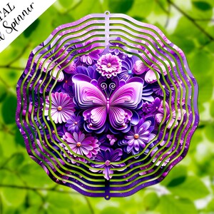 Butterfly Glitter Wind Spinner Sublimation Design (Digital Download)