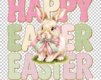 Vintage Easter Bunny PNG: Coquette Easter Sublimation Design (Digital Download)
