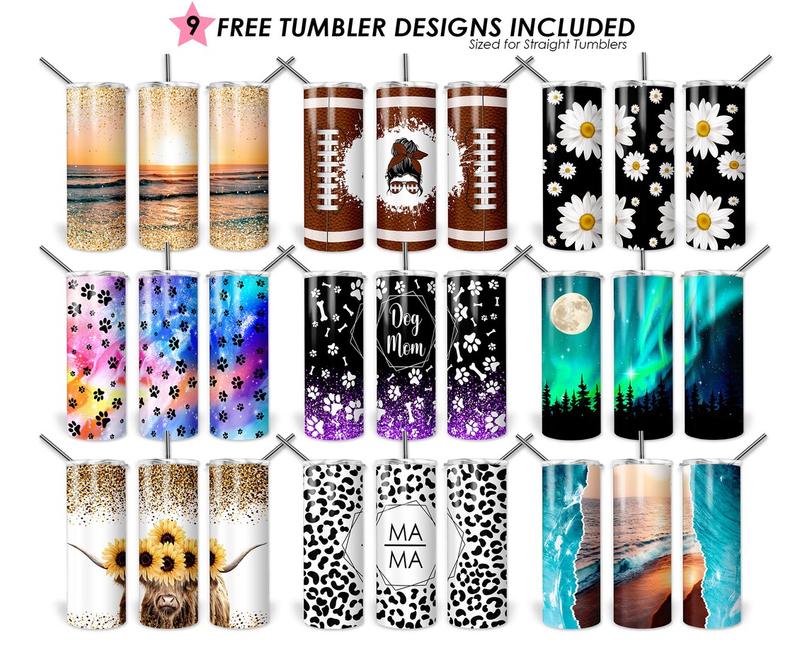 Yellow Glitter Tumbler 20oz Skinny Tumbler Sublimation Full Etsy
