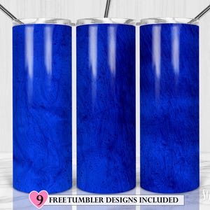 Blue Watercolor, 20oz Straight Tumbler Design Template for Sublimation Straight and Tapered Tumbler, Full Tumbler Wrap, PNG Digital Download
