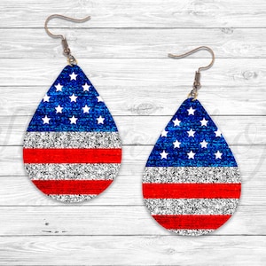 4th of July Earring Design Template: Patriotic PNG (Digital Download)