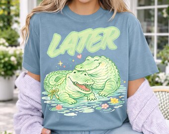 Later Gator Watercolor Print | Pink Preppy Girly Design (Digital Download)