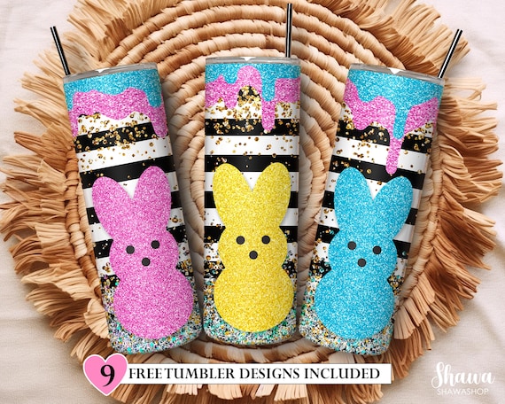 Peeps Easter Tumbler Design: 20oz Skinny Tumbler Wrap (PNG Digital Download)