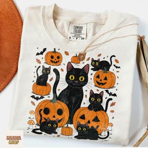 Black Cat Pumpkin Png, Retro halloween Png, Ghots Cat Png, Gothic Png, Fall Png, Halloween Cat Mama Shirt, Autumn Png, Black Cat Png