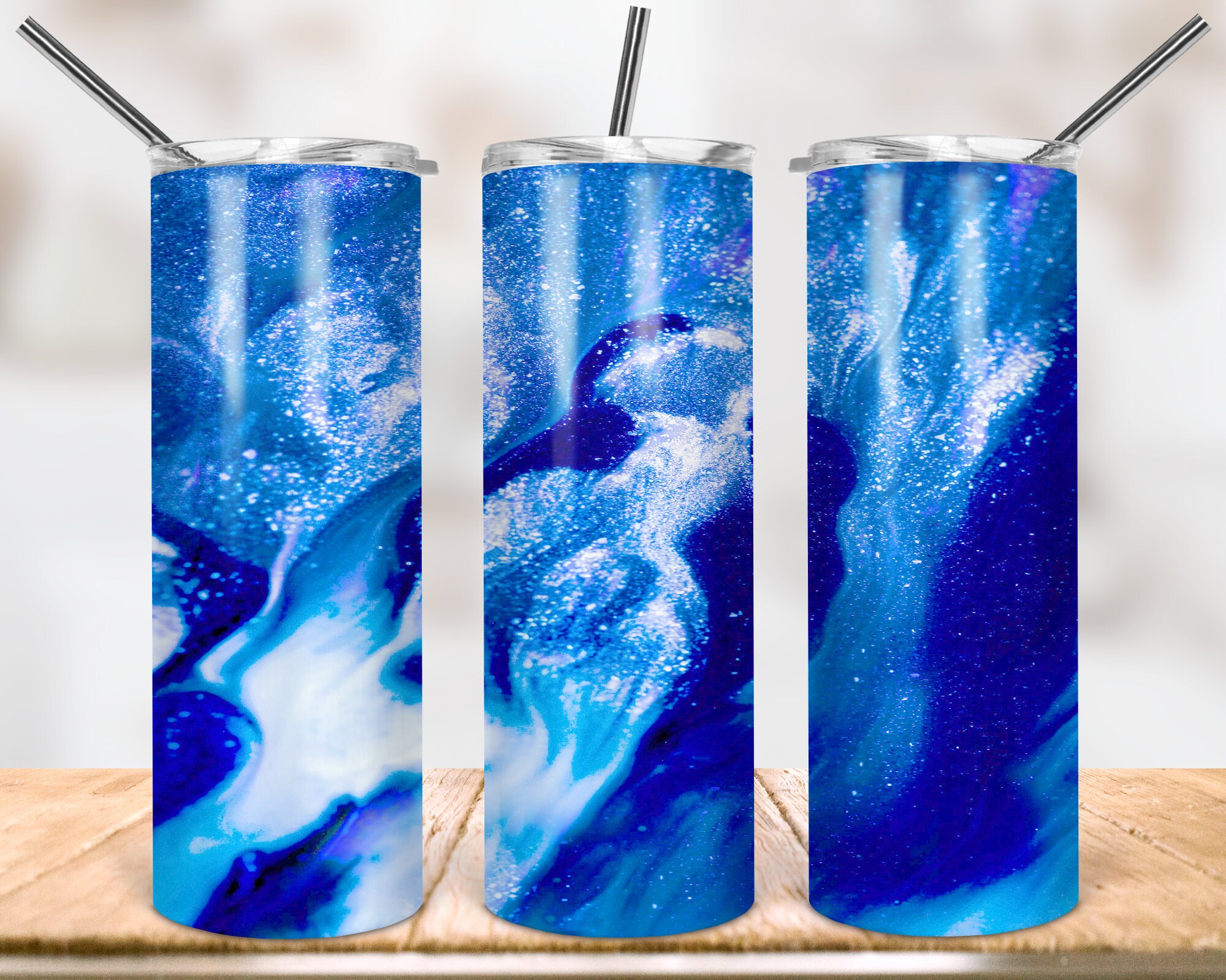 Milky Way Blue Tumbler Designs 20oz Skinny Tumbler Etsy