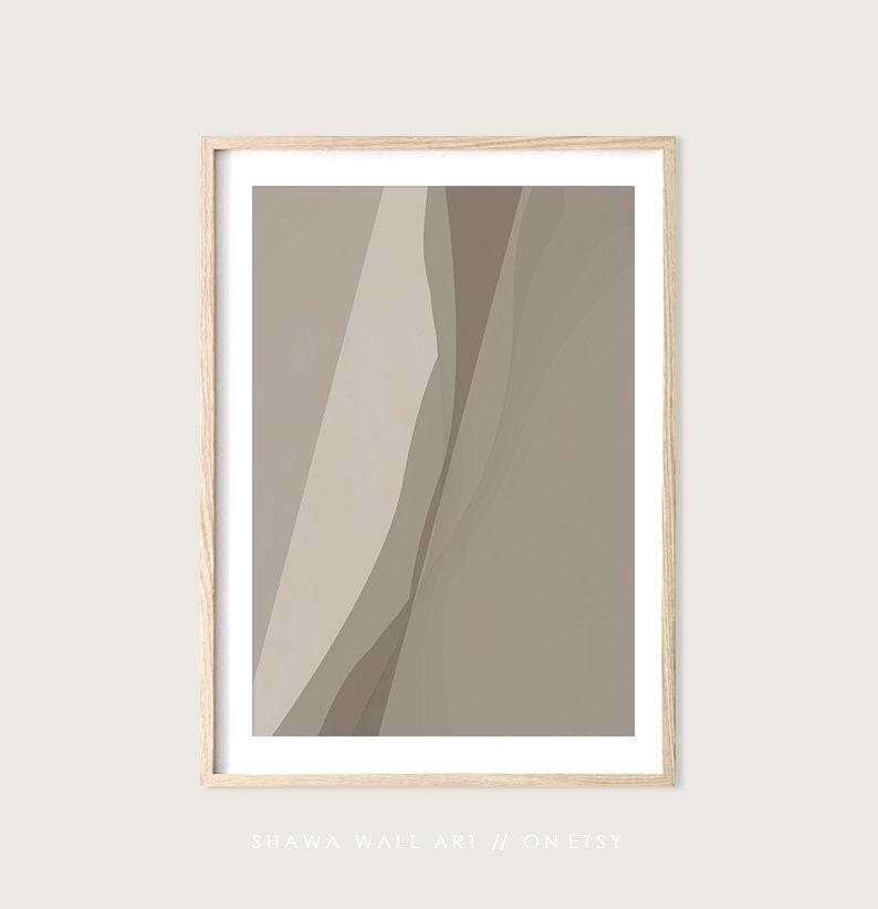 Neutral Color Wall Art Minimalist Print Boho Decor,Abstract Print Earth Tone Abstract Art Digital Print Printable Art Beige Gray Print