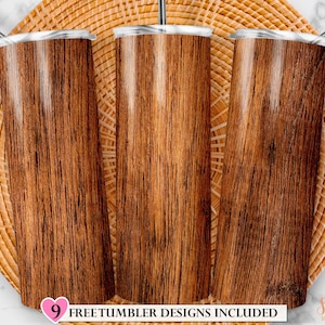 Woodgrain Tumbler Wrap 20oz Skinny Tumbler Sublimation Designs Seamless Wood Tumbler for Straight/Tapered Tumbler PNG File Digital Download