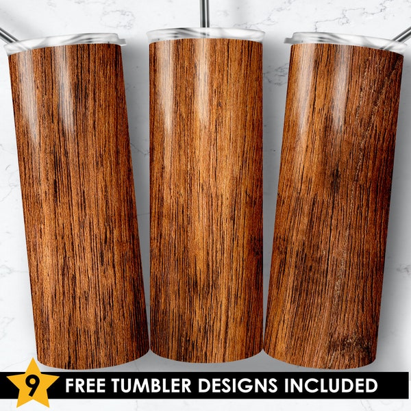 Woodgrain Tumbler Wrap 20oz Skinny Tumbler Sublimation Designs Seamless Wood Tumbler for Straight/Tapered Tumbler PNG File Digital Download