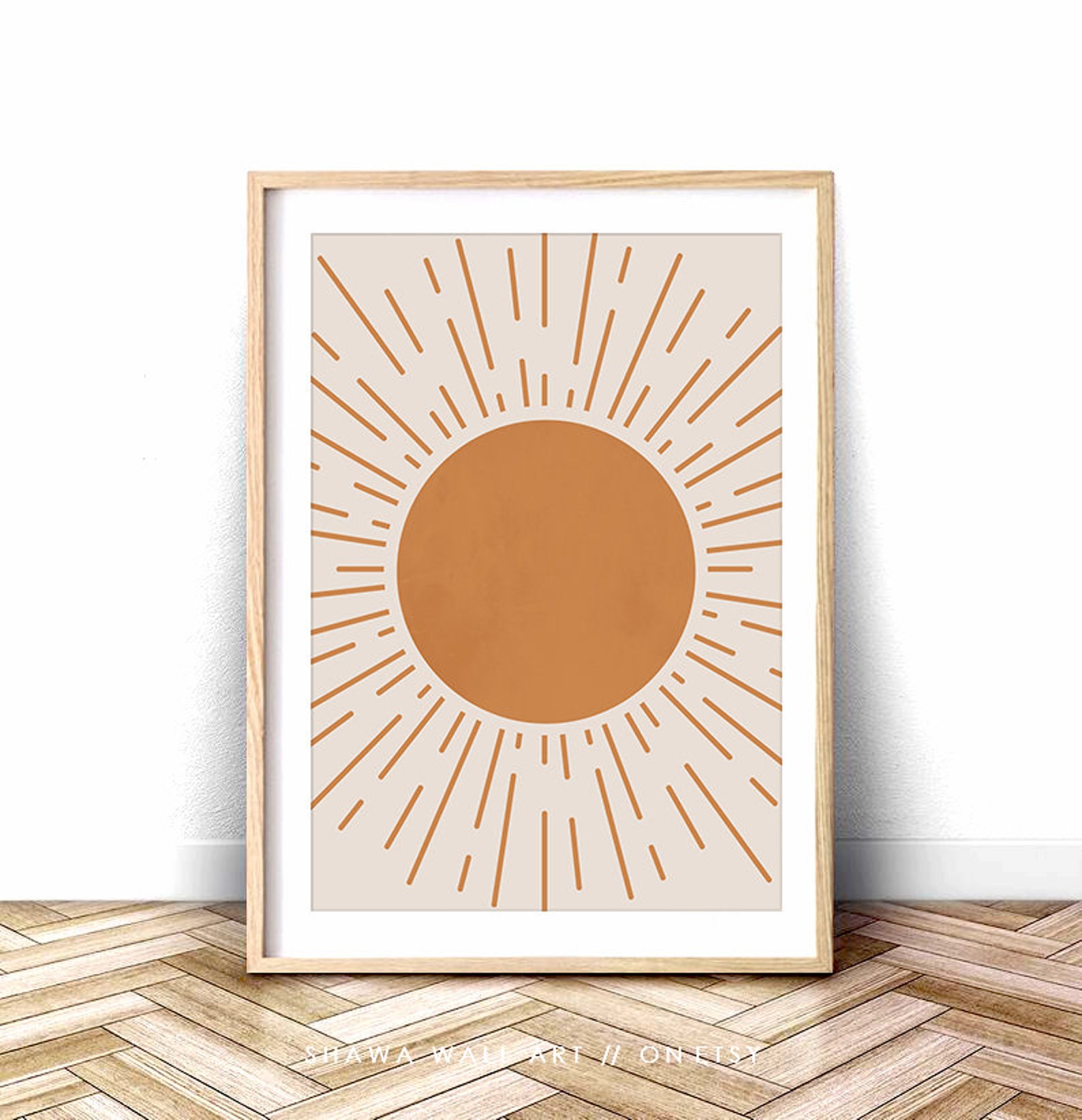 Living Room Wall Art Sunrise Abstract Art Digital Print Etsy