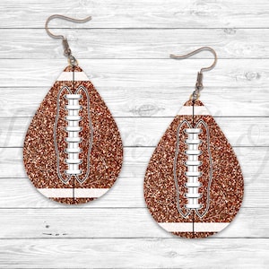 American Football Teardrop Earring PNG: Sublimation Design (Digital Download)