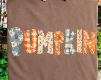 Cozy Fall Sweatshirt PNG, Pumpkin finger print Vibes , Flannel Pumpkin Letters Word Quote PNG Fall Shirt Autumn Graphic
