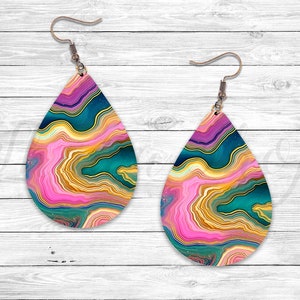 Pink and Gold Earrings, Colorful Sublimation Earring Designs Template PNG Instant Digital Download, Earring Blanks Design, Earring Downloads