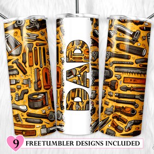 Tool Box Dad 20oz Tumbler Sublimation Design (PNG Digital Download)