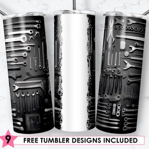 Mechanic Tool Box Tumbler Design: Add Your Own Text (PNG Digital Download)