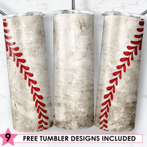 Dirty Baseball Tumbler Wrap 20 oz Skinny Tumbler Sublimation Designs Download, Baseball Grunge Designs Tumbler PNG, Tumbler Template Designs
