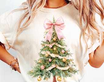 Rosa Schleife Weihnachtsbaum PNG, Weihnachten Kokette Png, Aquarell Weihnachtsbaum, Weihnachtsmädchen Winter Png, Weihnachtspng, Feiertagsstimmung png