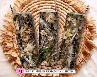 Camo Tumbler Sublimationsdesign: 20 oz Skinny, Straight & Tapered (Digitaler Download)