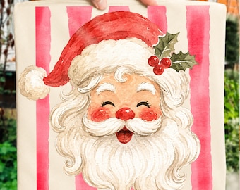 Striped Santa PNG Retro Christmas shirt sublimation designs digital download Santa Claus Png Sparkle Santa Vintage Christmas gifts png