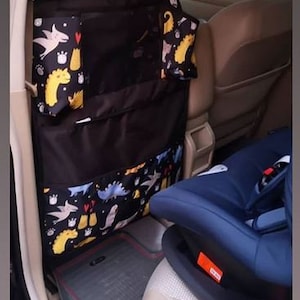 Protetor de banco traseiro para carro Organizador para crianças Acessório para iPad Suporte para tablet com tela sensível ao toque à prova d'água Brinquedos Lanches Porta-copos Organizador de viagem para carro