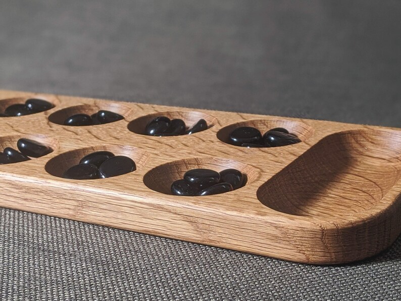 Mancala Board with Stones | Etsy