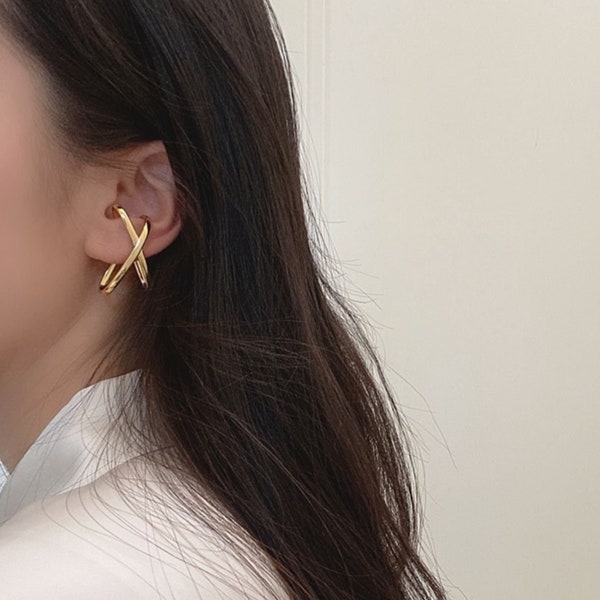 Cross Ear Cuff Etsy