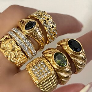 Fake diamond stackable rings on sale