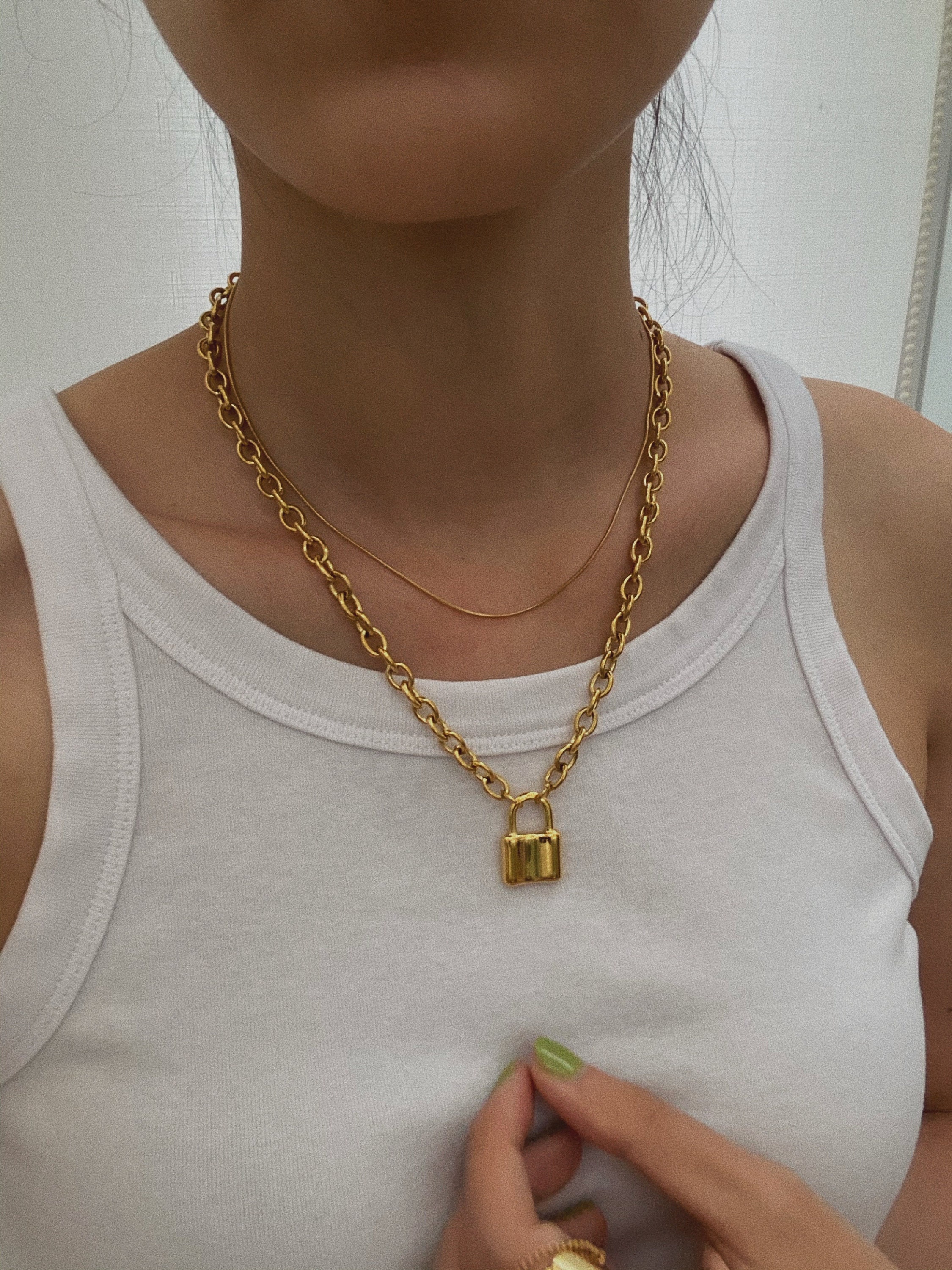 Cheap Trendy Women Jewelry Neck Chain Cute Heart Lock Necklace Gold Silver  Color Choker Necklace Pendant Neck Accessories | Joom