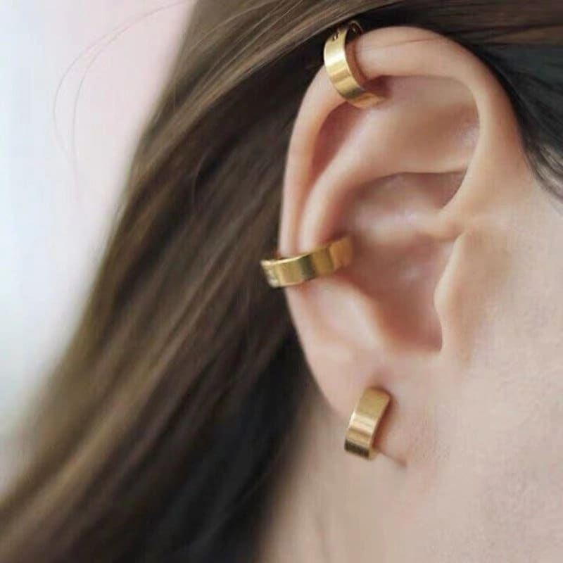 Clip on Earrings Non Pierced Earrings Tiny Gold Hoops Gold Etsy