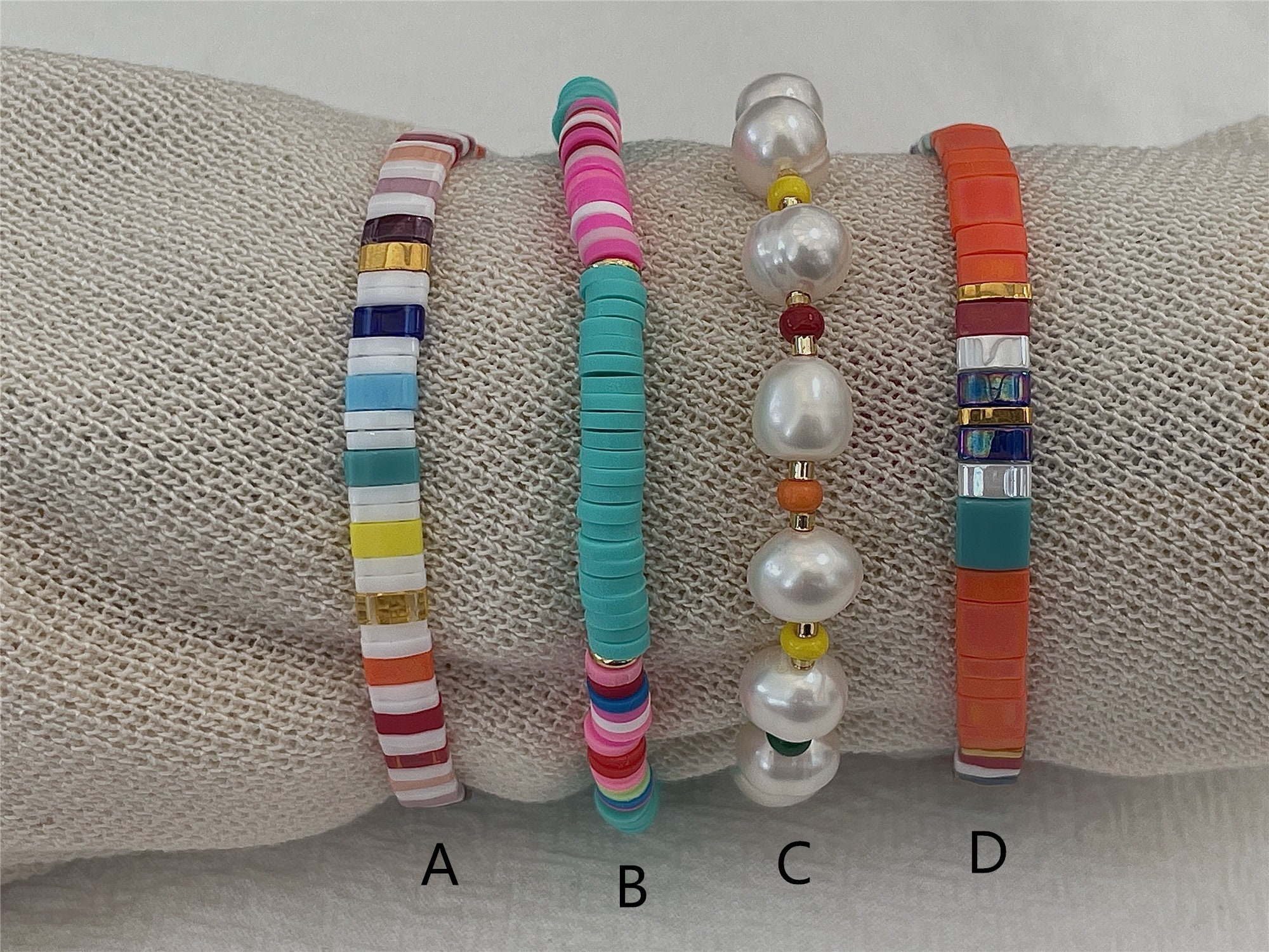 Bracelet coloré pour enfant - perles acryliques – La Sicilienne