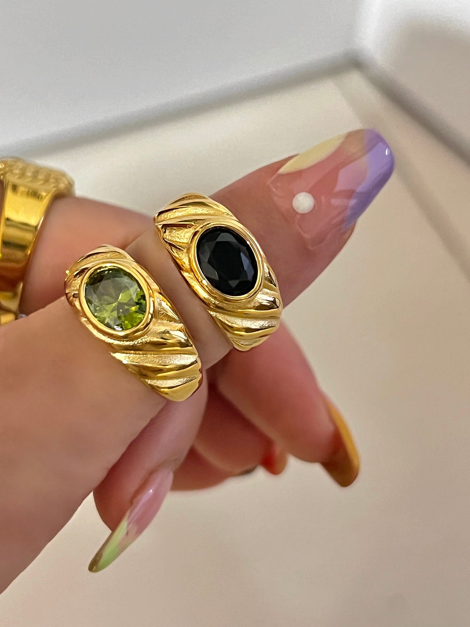 Gold Non Tarnish Ring Gold Chunky Dome Ring Thick Gold Etsy