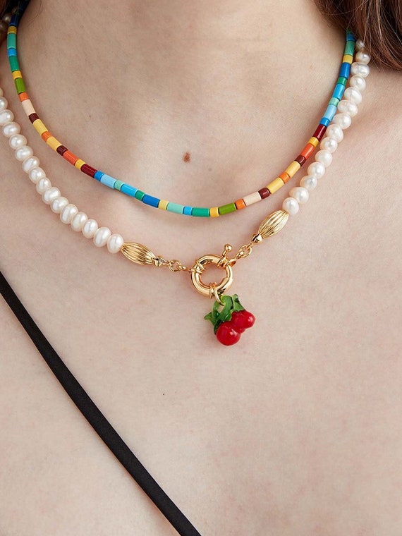 Unique Bargains Colored Beaded Necklaces Fashion Palestine | Ubuy
