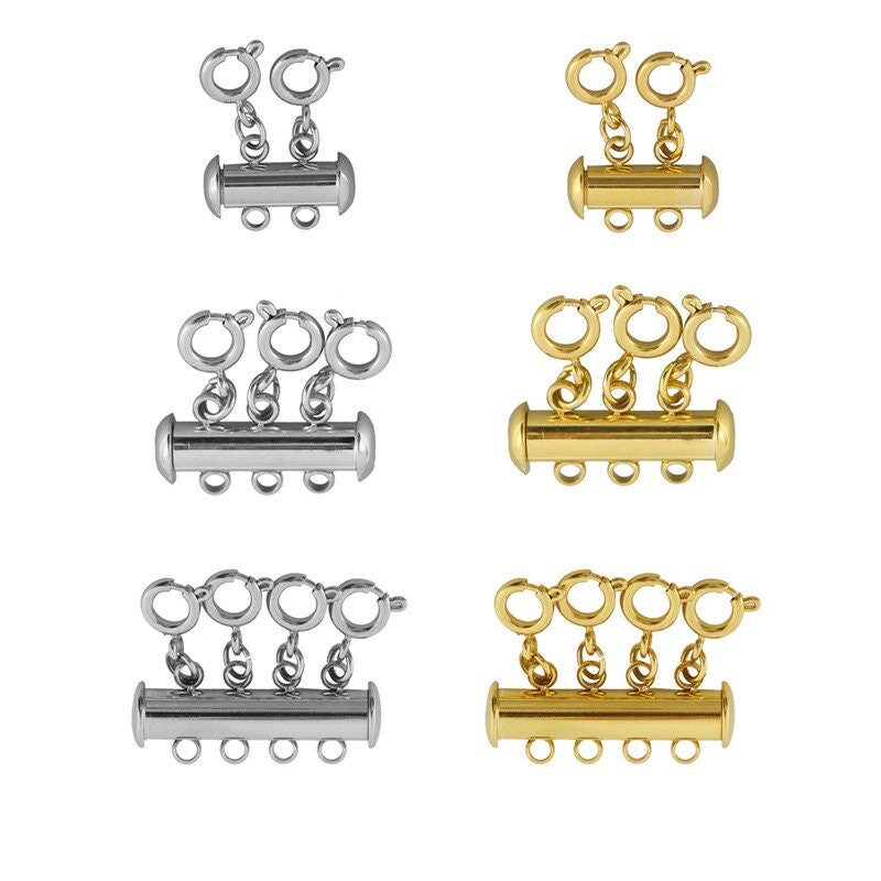 Layered Necklace Clasp Silver Tangle Free Clasp Gold Layering Clasp  Detangler Layering Clasp Necklace Spacer Untangle Necklaces 
