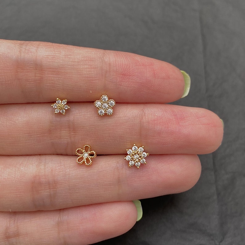 Gold Nose Stud 20G L Shape Nose Piercing Ring Stud Nose Etsy